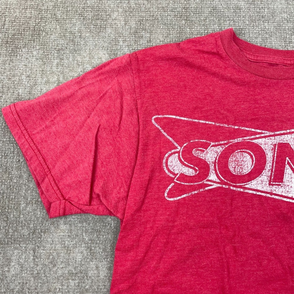 Sonic Drive-in Restaurant Burger T-shirt Men's M Red Graphic Cotton Short Sleeve - Picture 4 of 13